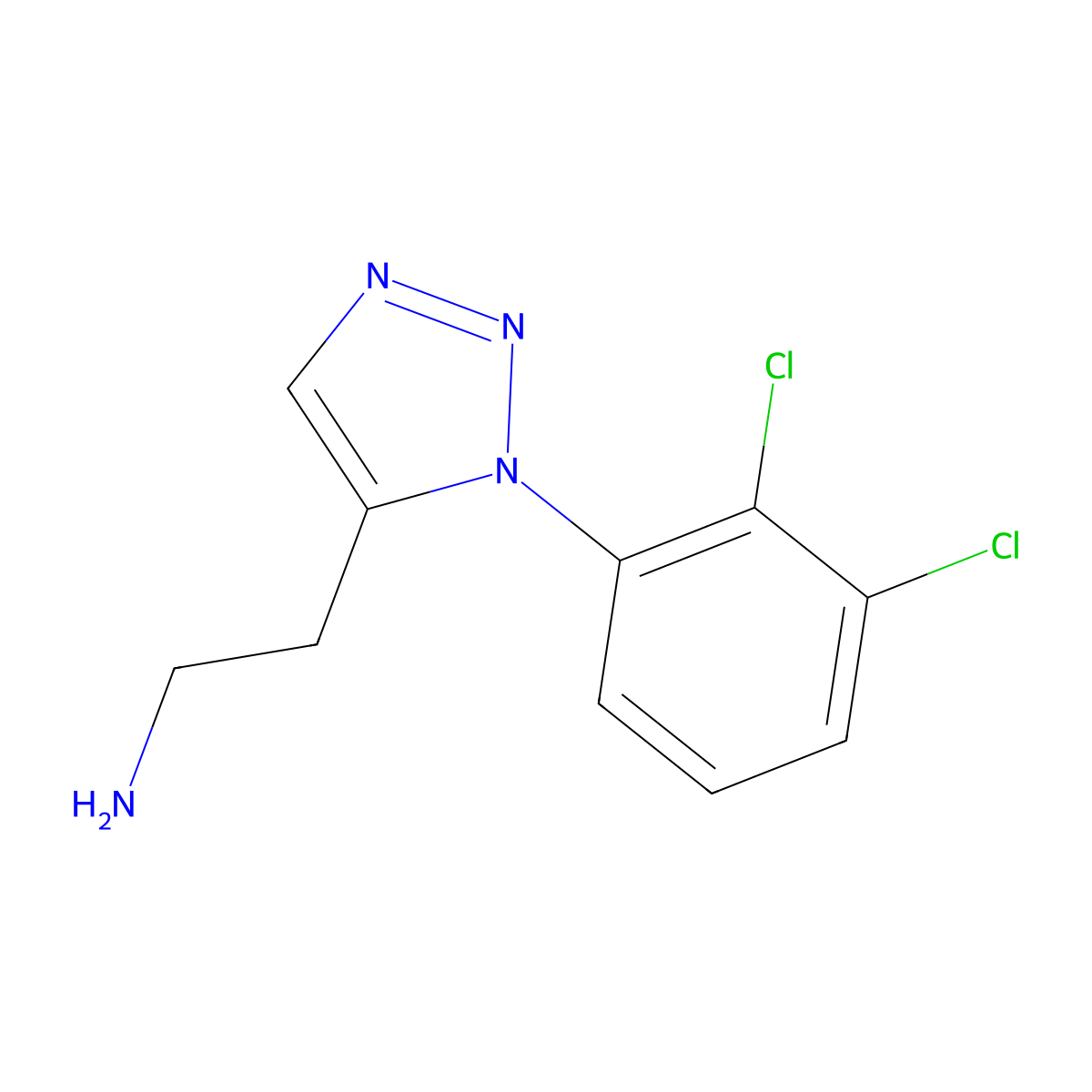 2-[1-(2,3-Dichlorophenyl)-1H-1,2,3-triazol-5-yl]ethan-1-amine molecular structure, CAS 1515966-91-2