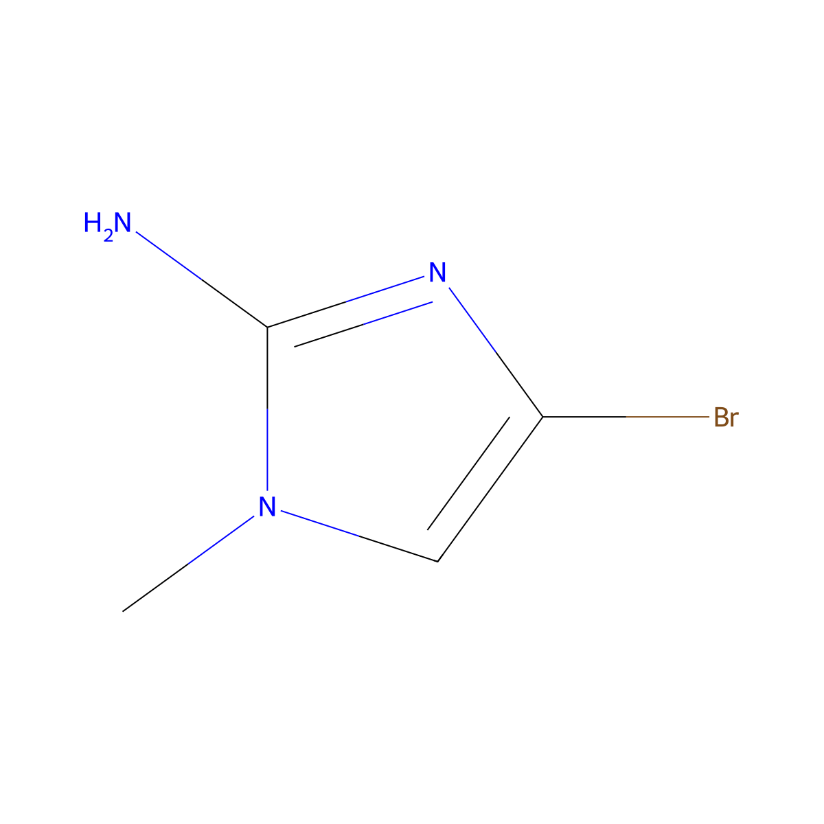 4-Bromo-1-methyl-1H-imidazol-2-amine molecular structure, CAS 151597-82-9