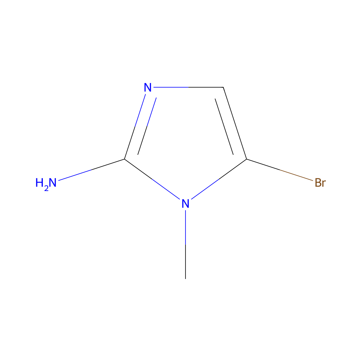 5-Bromo-1-methyl-1H-imidazol-2-amine molecular structure, CAS 151597-83-0