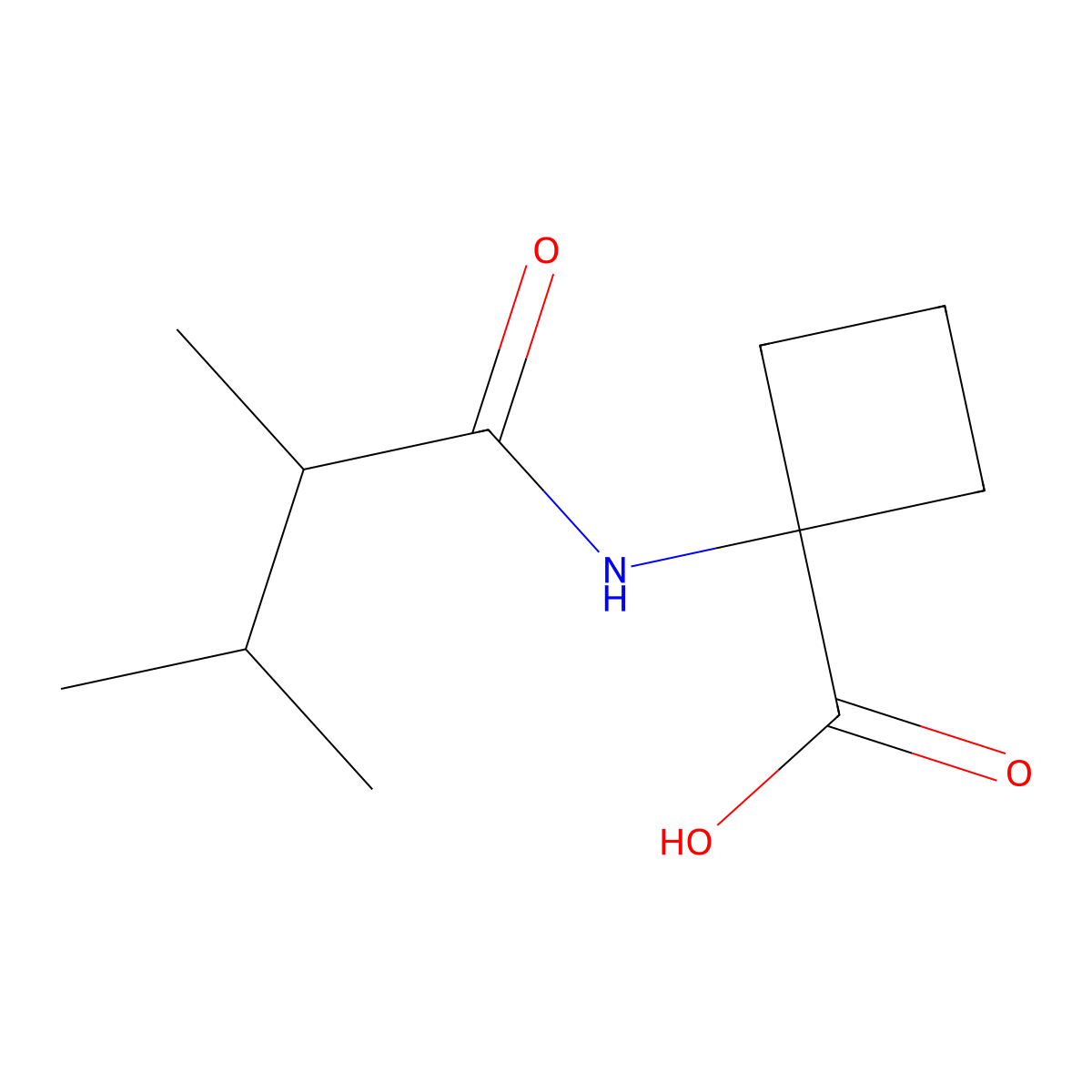 1-(2,3-Dimethylbutanamido)cyclobutane-1-carboxylic acid molecular structure, CAS 1515991-76-0