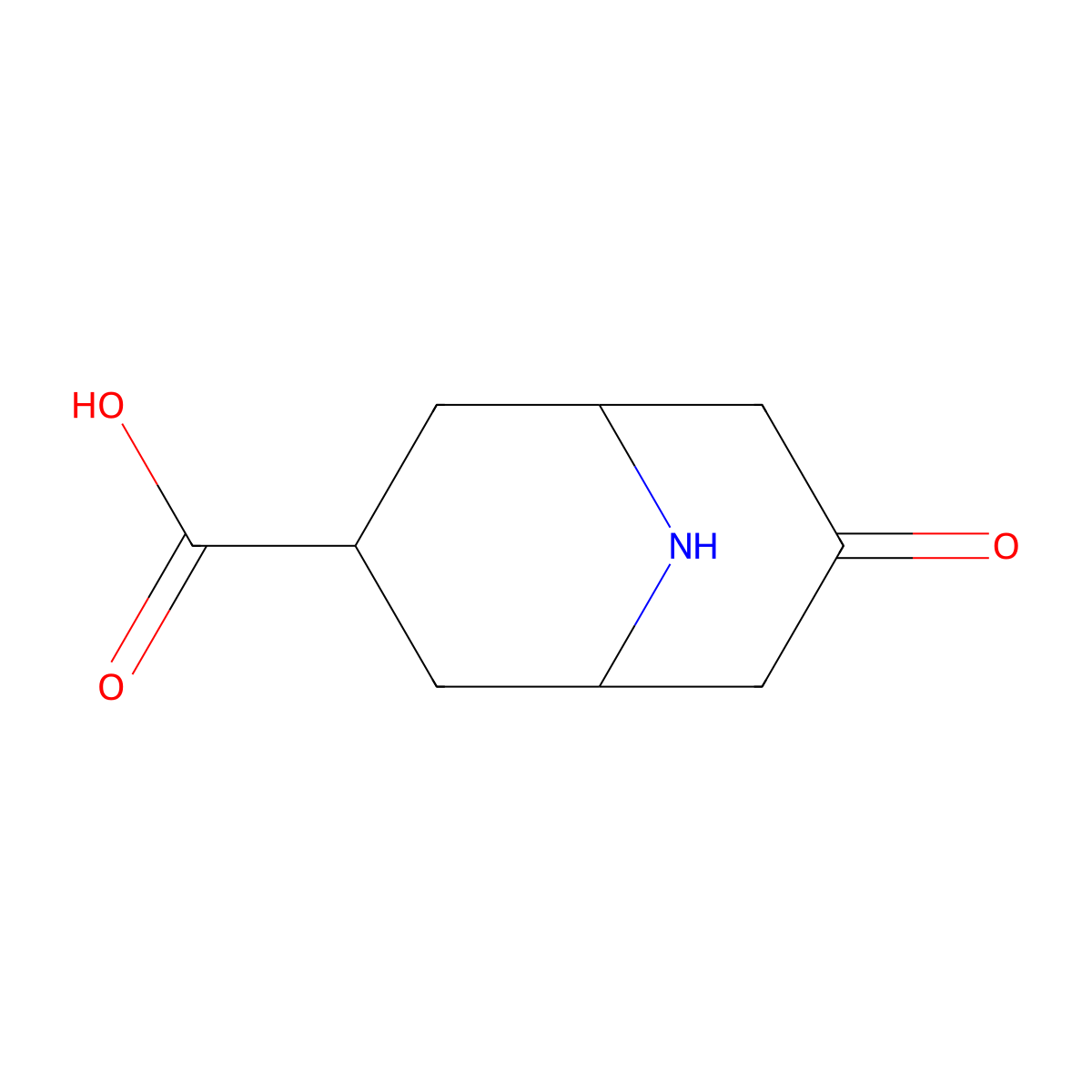 7-Oxo-9-azabicyclo[3.3.1]nonane-3-carboxylic acid molecular structure, CAS 1515995-49-9