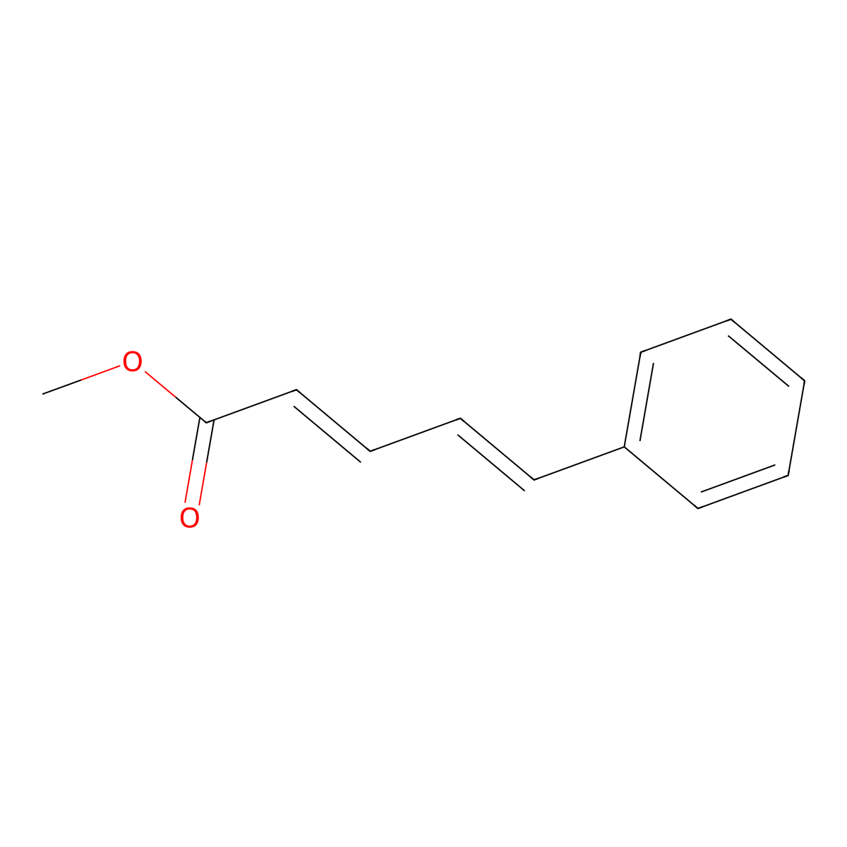Methyl (2E,4E)-5-phenylpenta-2,4-dienoate molecular structure, CAS 1516-24-1