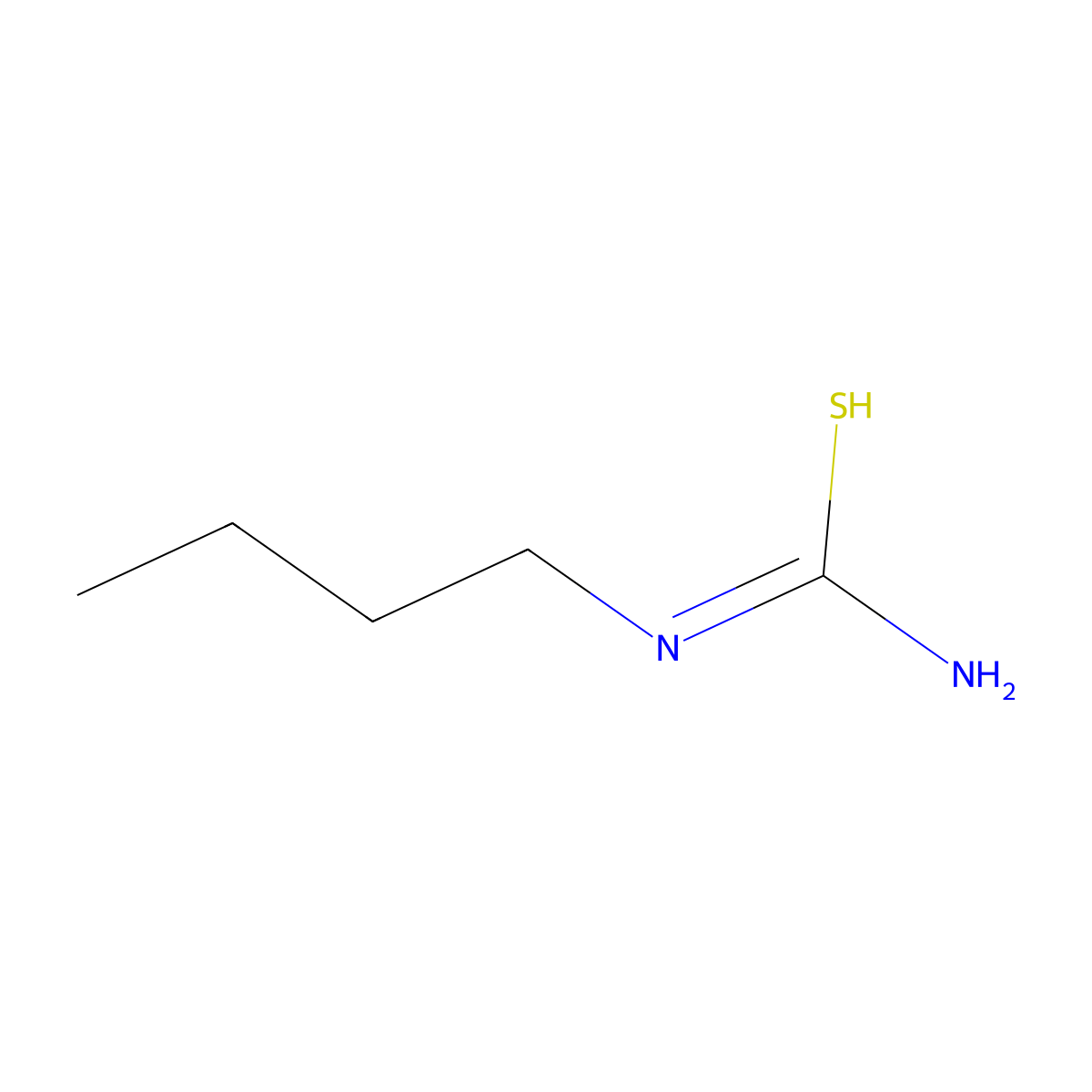 N'-butylcarbamimidothioic acid molecular structure, CAS 1516-32-1
