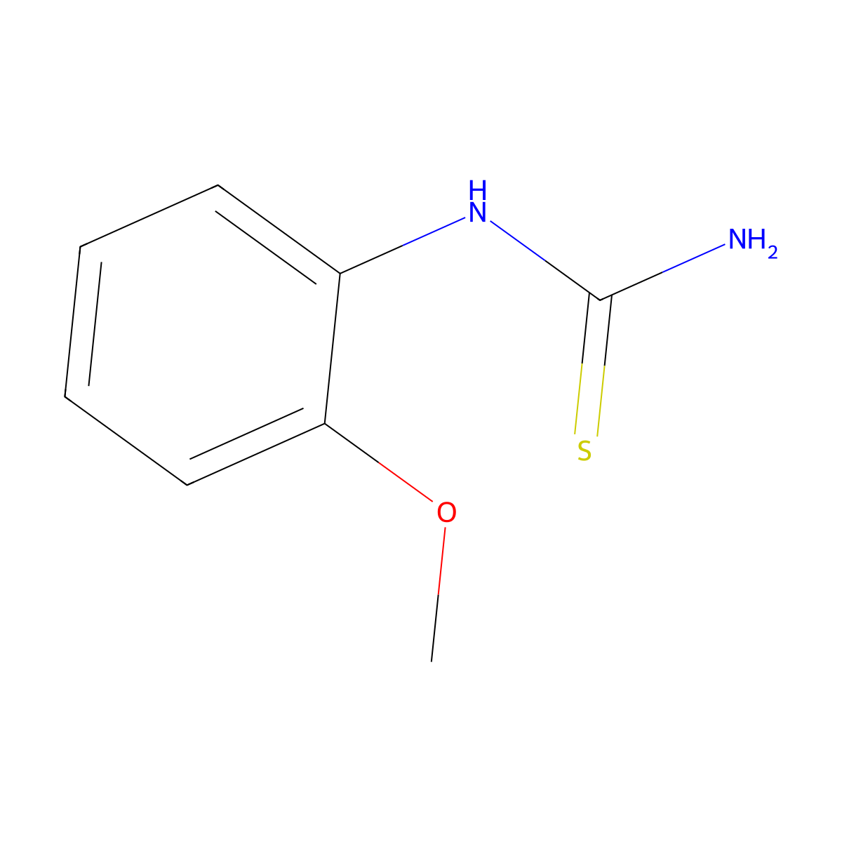 N-(o-Methoxyphenyl)thiourea molecular structure, CAS 1516-37-6