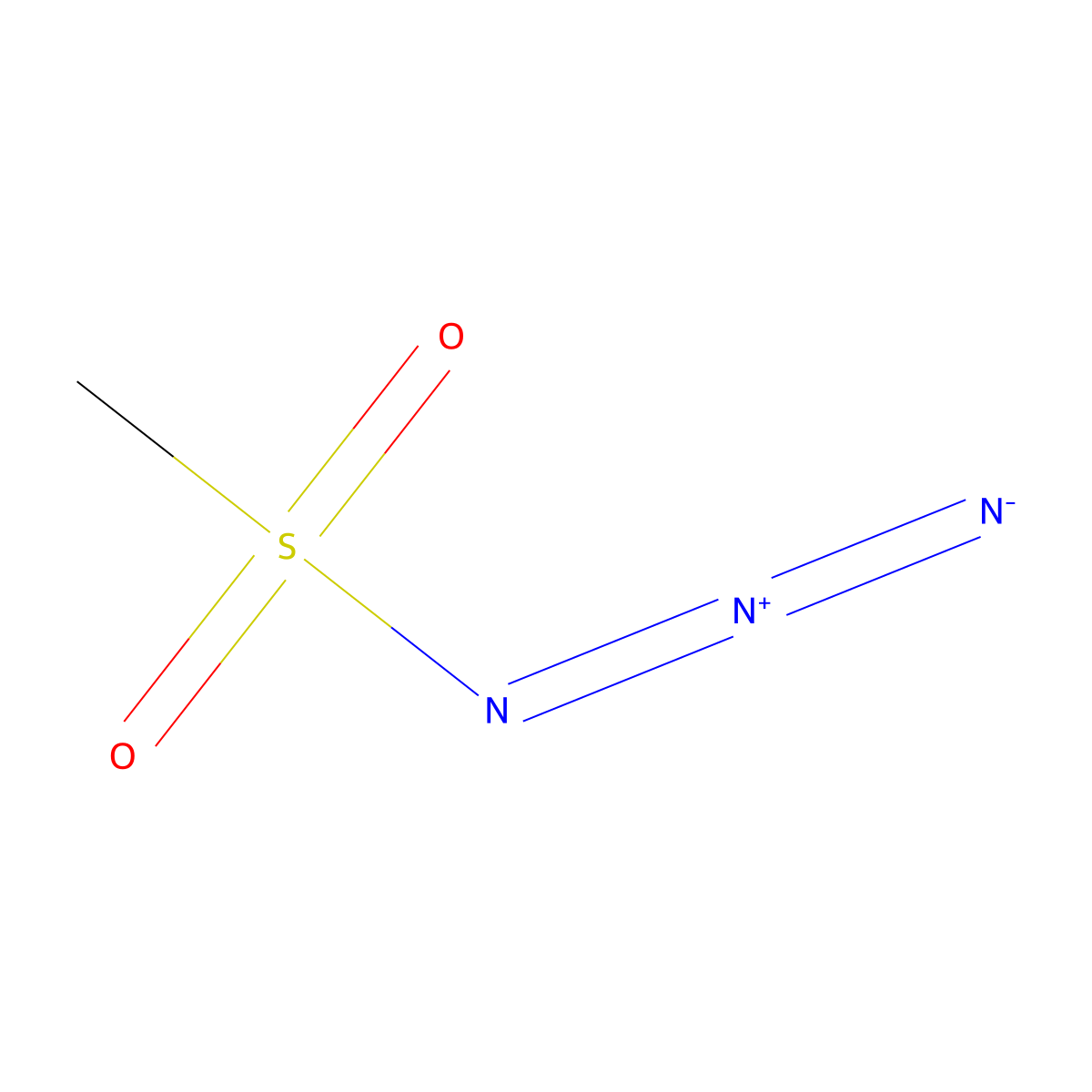 Methanesulfonyl azide molecular structure, CAS 1516-70-7