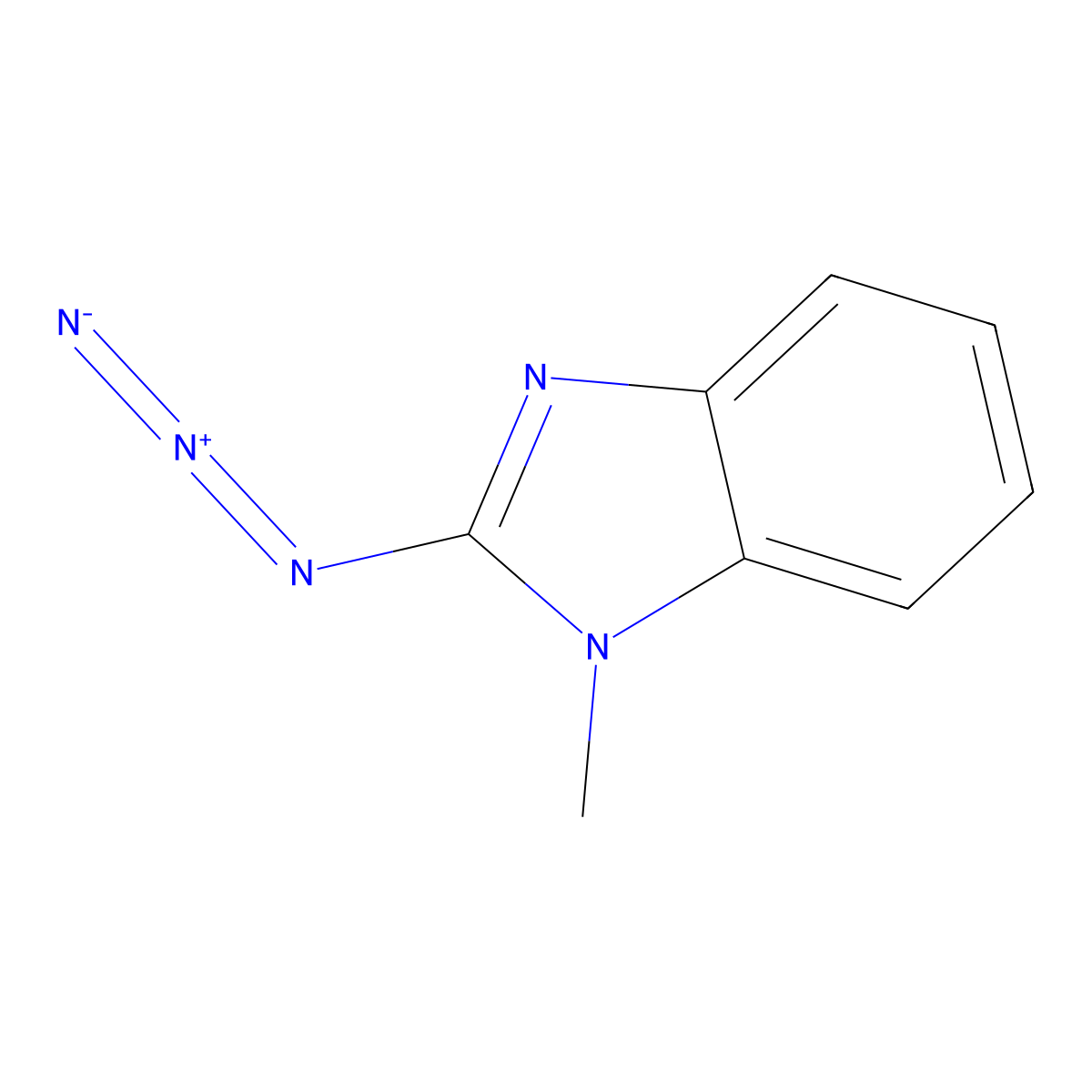 2-Azido-1-methylbenzimidazole molecular structure, CAS 1516-73-0
