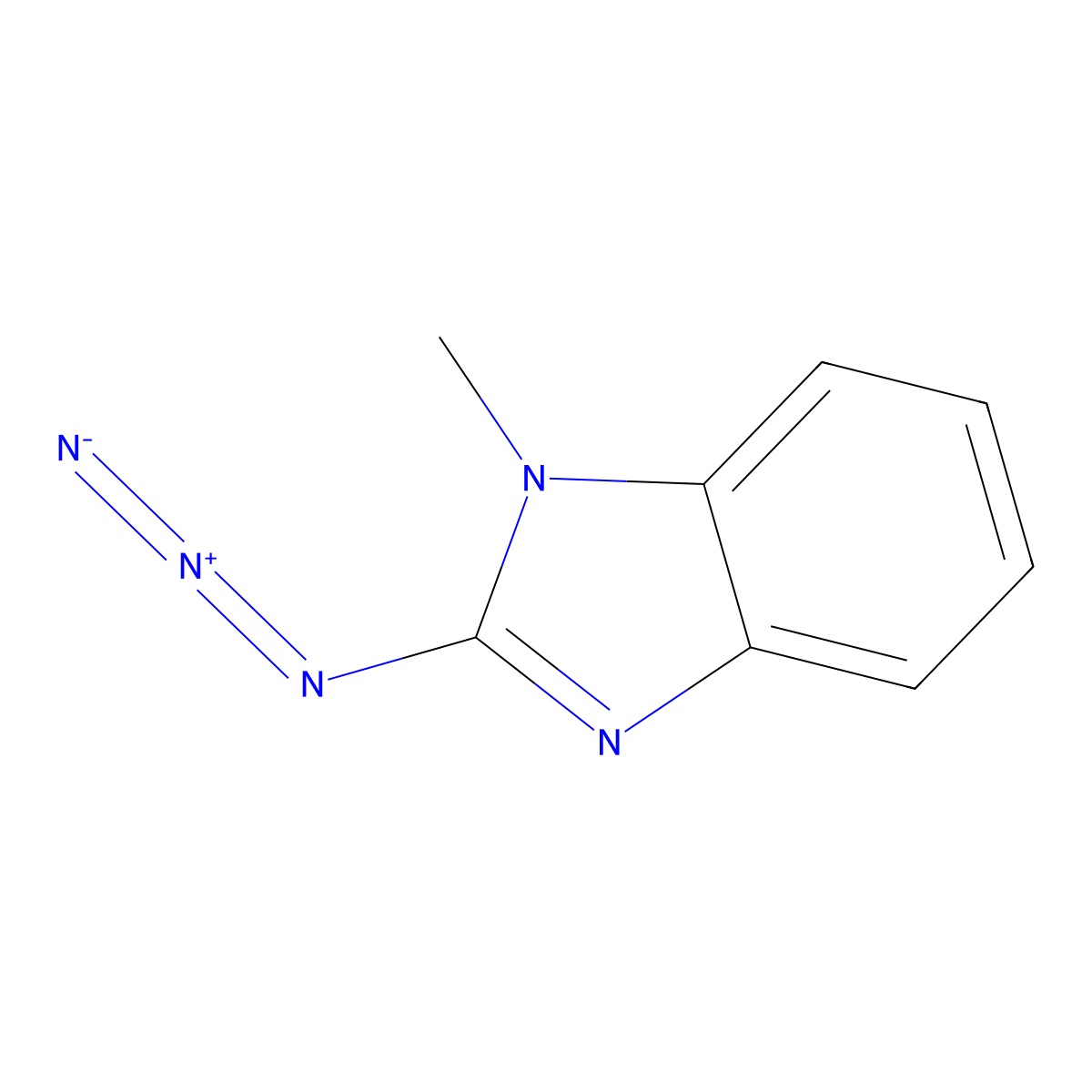 2-Azido-1-methylbenzimidazole molecular structure, CAS 1516-73-0