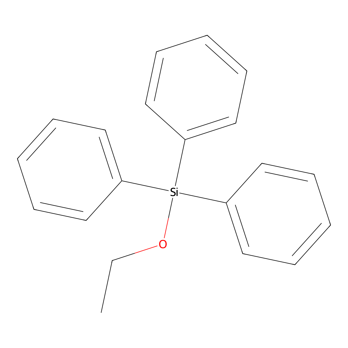 Benzene, 1,1',1''-(ethoxysilylidyne)tris- molecular structure, CAS 1516-80-9