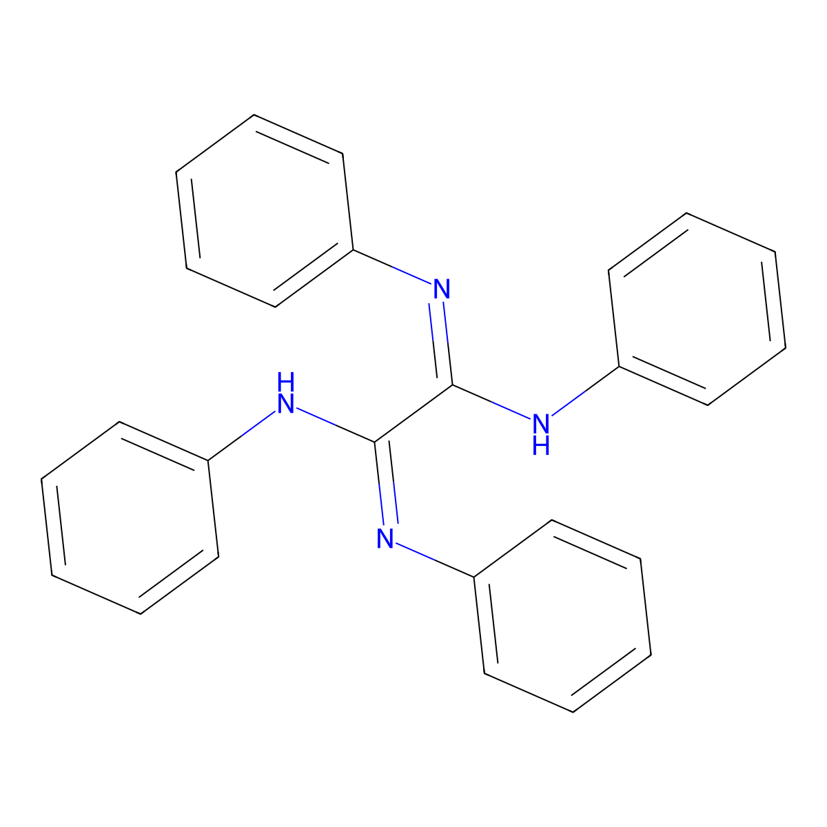 Ethanediimidamide, N,N',N'',N'''-tetraphenyl- molecular structure, CAS 1516-85-4