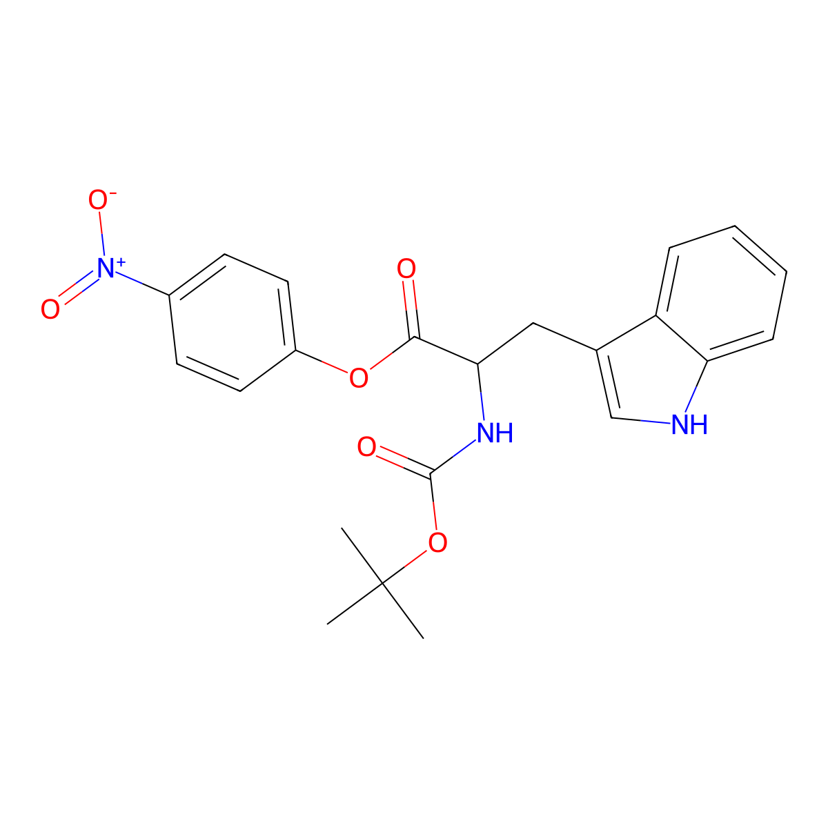 Boc-Trp-ONp molecular structure, CAS 15160-31-3