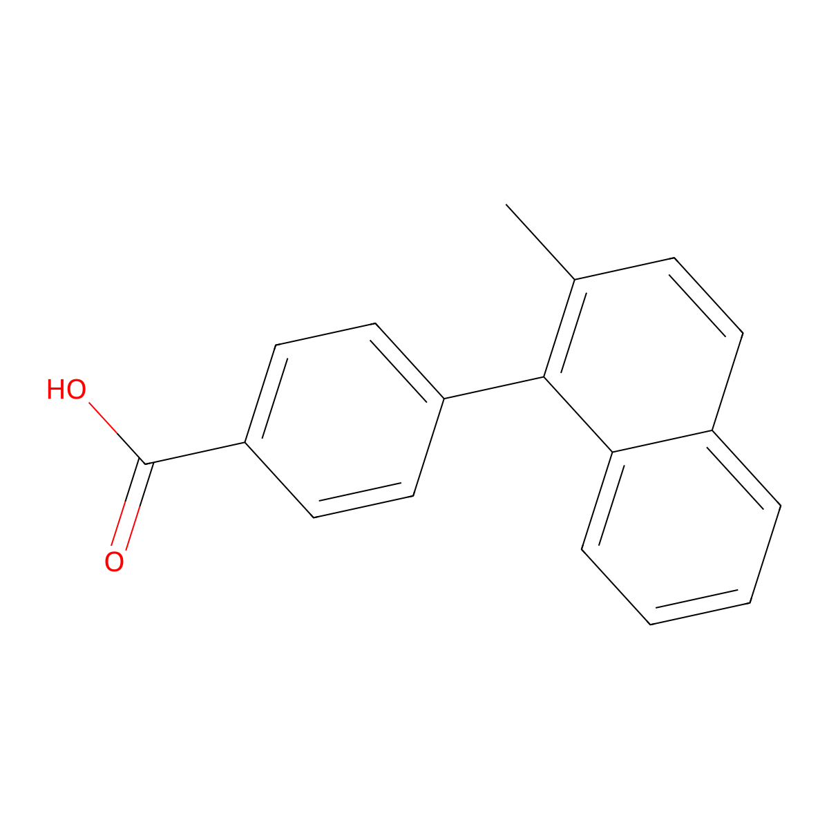 Benzoic acid, 4-(2-methyl-1-naphthalenyl)- molecular structure, CAS 1516003-26-1