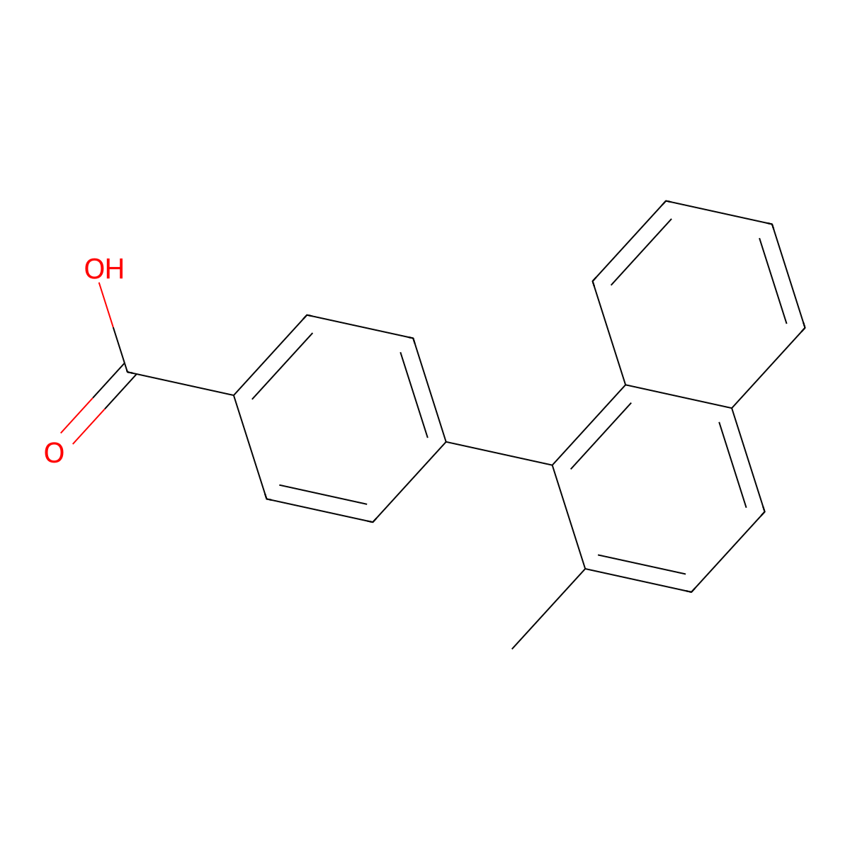 Benzoic acid, 4-(2-methyl-1-naphthalenyl)- molecular structure, CAS 1516003-26-1