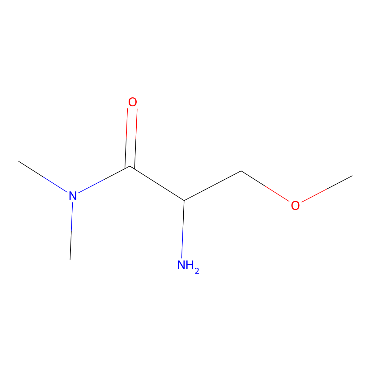 2-amino-3-methoxy-N,N-dimethylpropanamide molecular structure, CAS 1516011-92-9