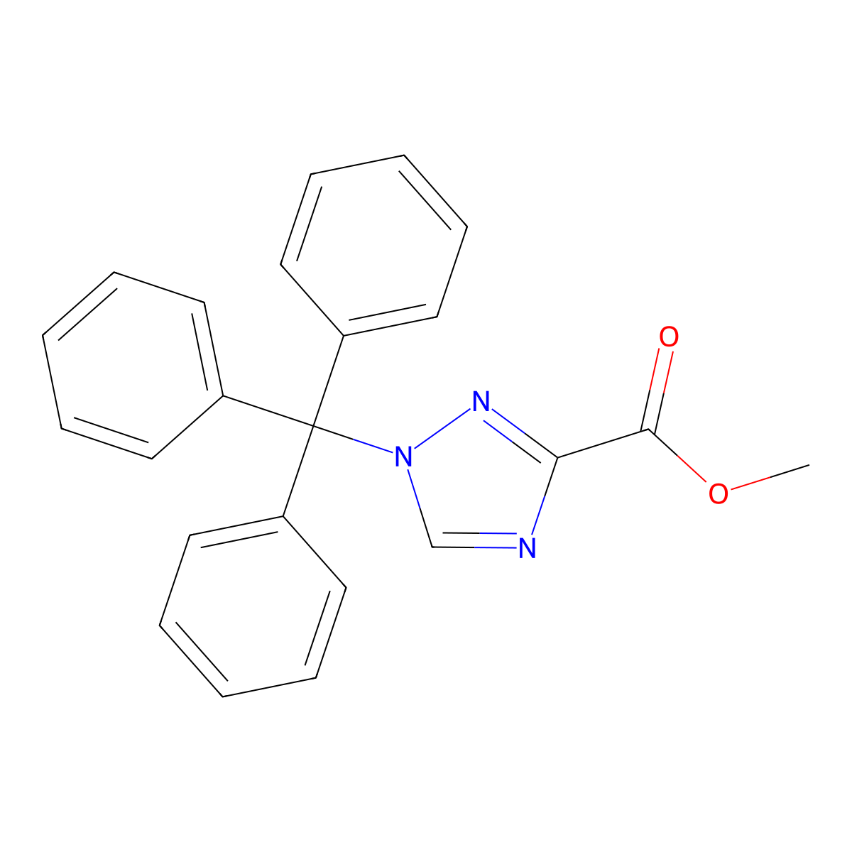 methyl 1-trityl-1H-1,2,4-triazole-3-carboxylate molecular structure, CAS 151607-70-4