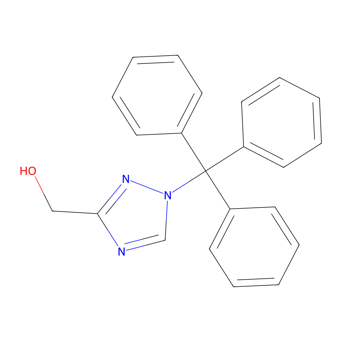 (1-trityl-1H-1,2,4-triazol-3-yl)methanol molecular structure, CAS 151607-71-5