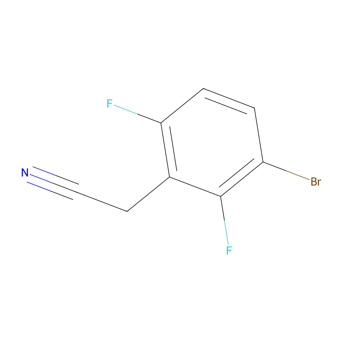 2-(3-Bromo-2,6-difluorophenyl)acetonitrile molecular structure, CAS 1516081-14-3