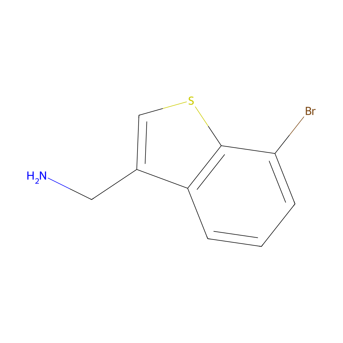 (7-Bromobenzo[b]thiophen-3-yl)methanamine molecular structure, CAS 1516088-26-8