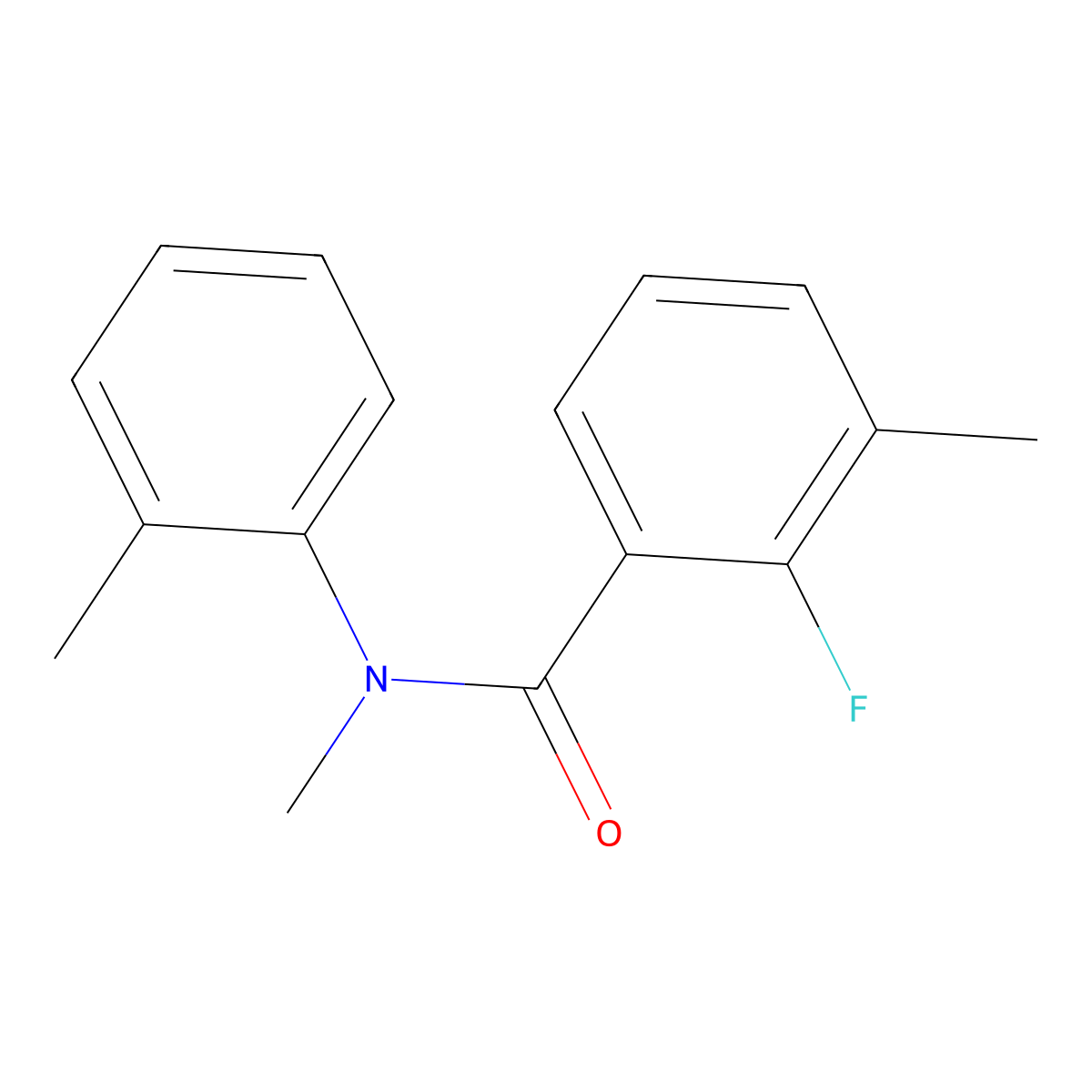 2-Fluoro-N,3-dimethyl-N-(2-methylphenyl)benzamide molecular structure, CAS 1516100-29-0