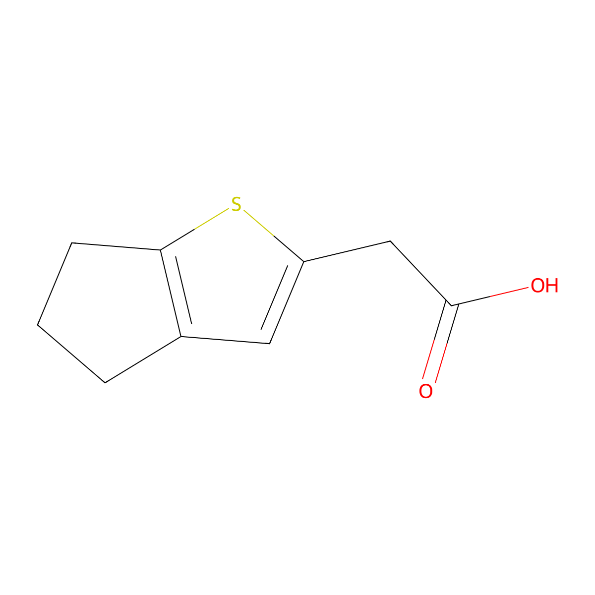 2-{4H,5H,6H-cyclopenta[b]thiophen-2-yl}acetic acid molecular structure, CAS 1516117-36-4