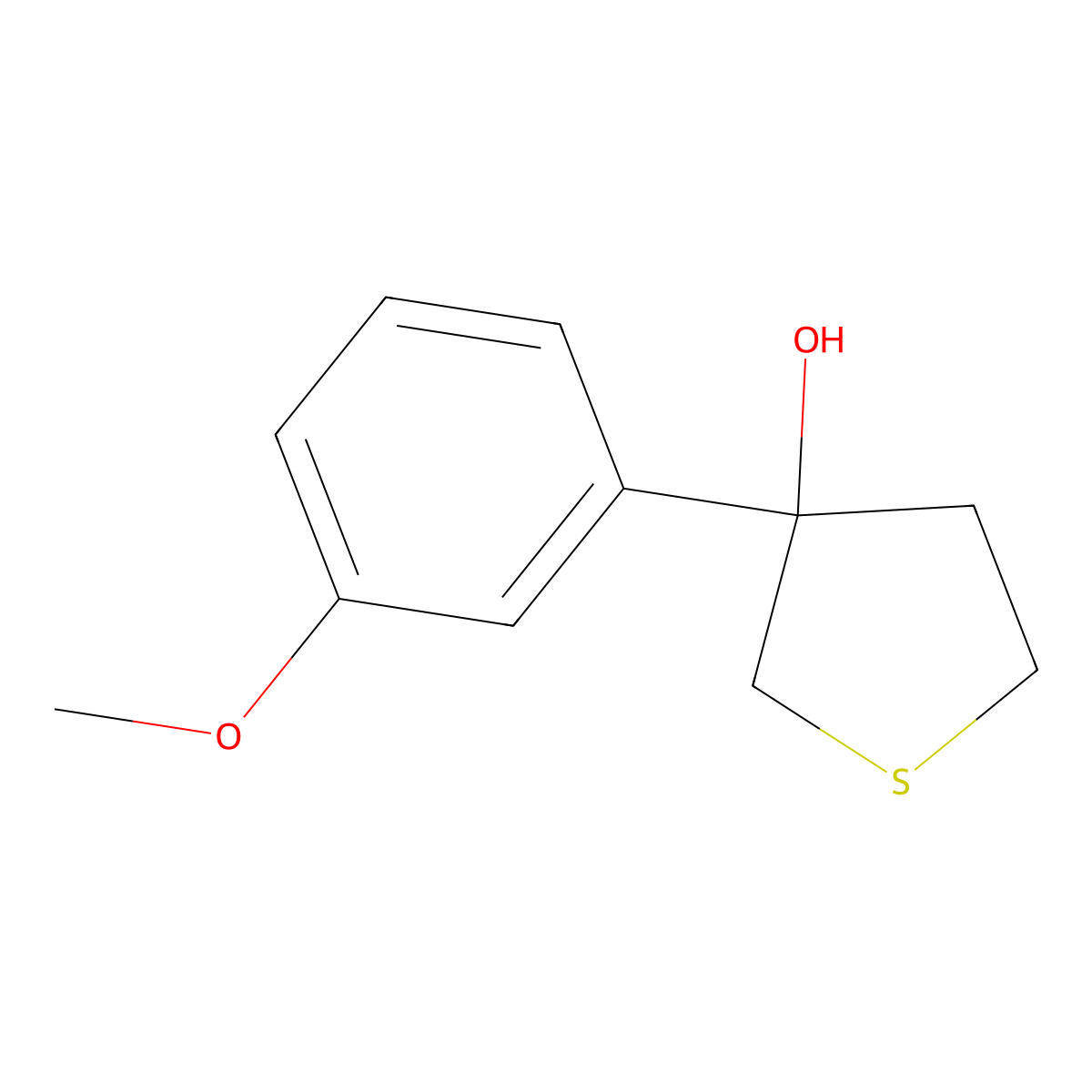 3-(3-Methoxyphenyl)thiolan-3-OL molecular structure, CAS 1516117-49-9