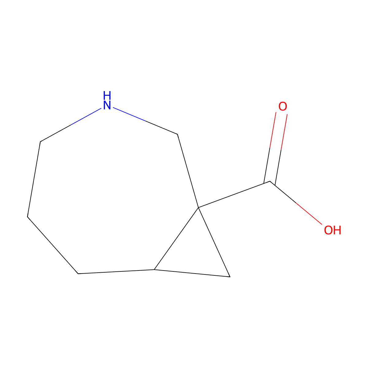 3-Azabicyclo[5.1.0]octane-1-carboxylic acid molecular structure, CAS 1516128-12-3