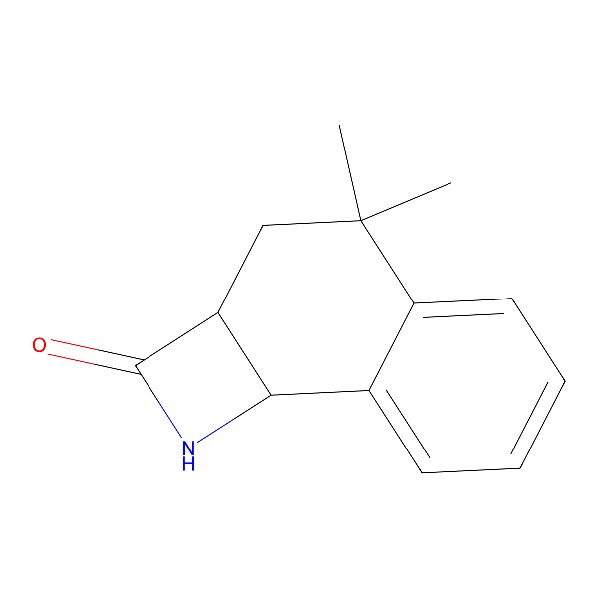 4,4-dimethyl-1H,2H,2aH,3H,4H,8bH-naphtho[1,2-b]azet-2-one molecular structure, CAS 1516130-29-2