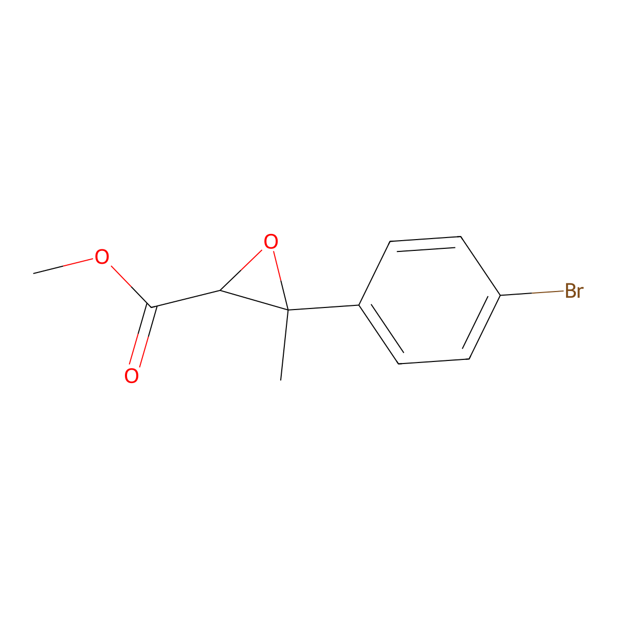 Methyl 3-(4-bromophenyl)-3-methyloxirane-2-carboxylate molecular structure, CAS 1516177-57-3