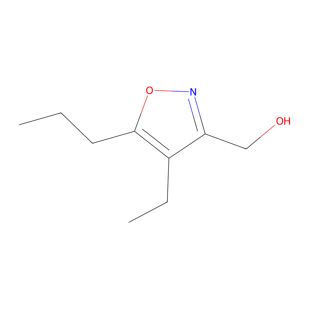(4-Ethyl-5-propyl-1,2-oxazol-3-yl)methanol molecular structure, CAS 1516182-48-1