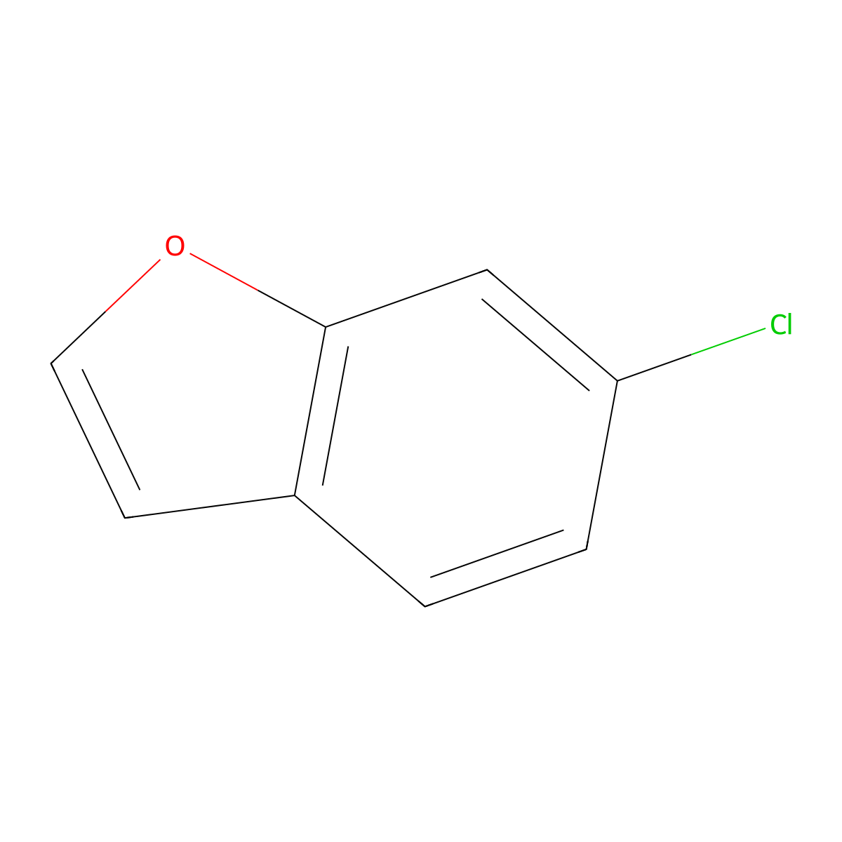 6-Chloro-1-benzofuran molecular structure, CAS 151619-12-4