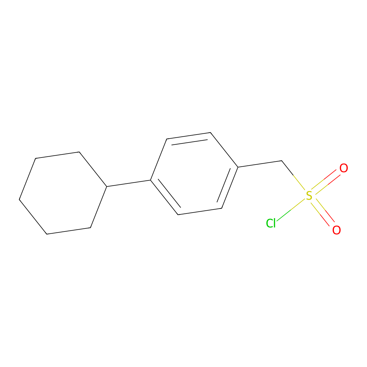 (4-Cyclohexylphenyl)methanesulfonyl chloride molecular structure, CAS 1516192-86-1
