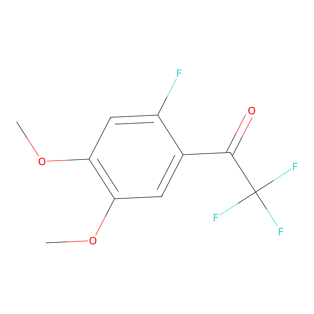 2,2,2-Trifluoro-1-(2-fluoro-4,5-dimethoxyphenyl)ethanone molecular structure, CAS 1516199-30-6