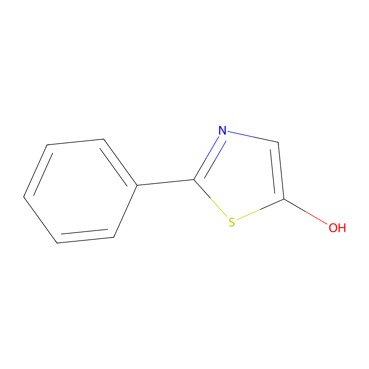 2-Phenyl-1,3-thiazol-5-ol molecular structure, CAS 151622-71-8