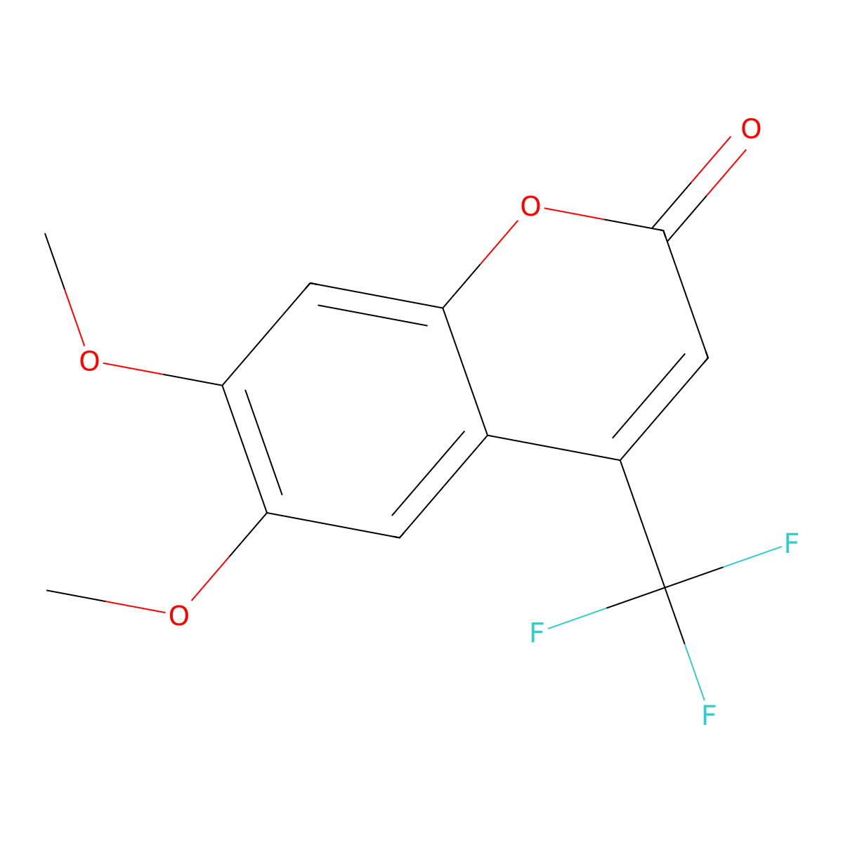 6,7-Dimethoxy-4-(trifluoromethyl)coumarin molecular structure, CAS 151625-32-0