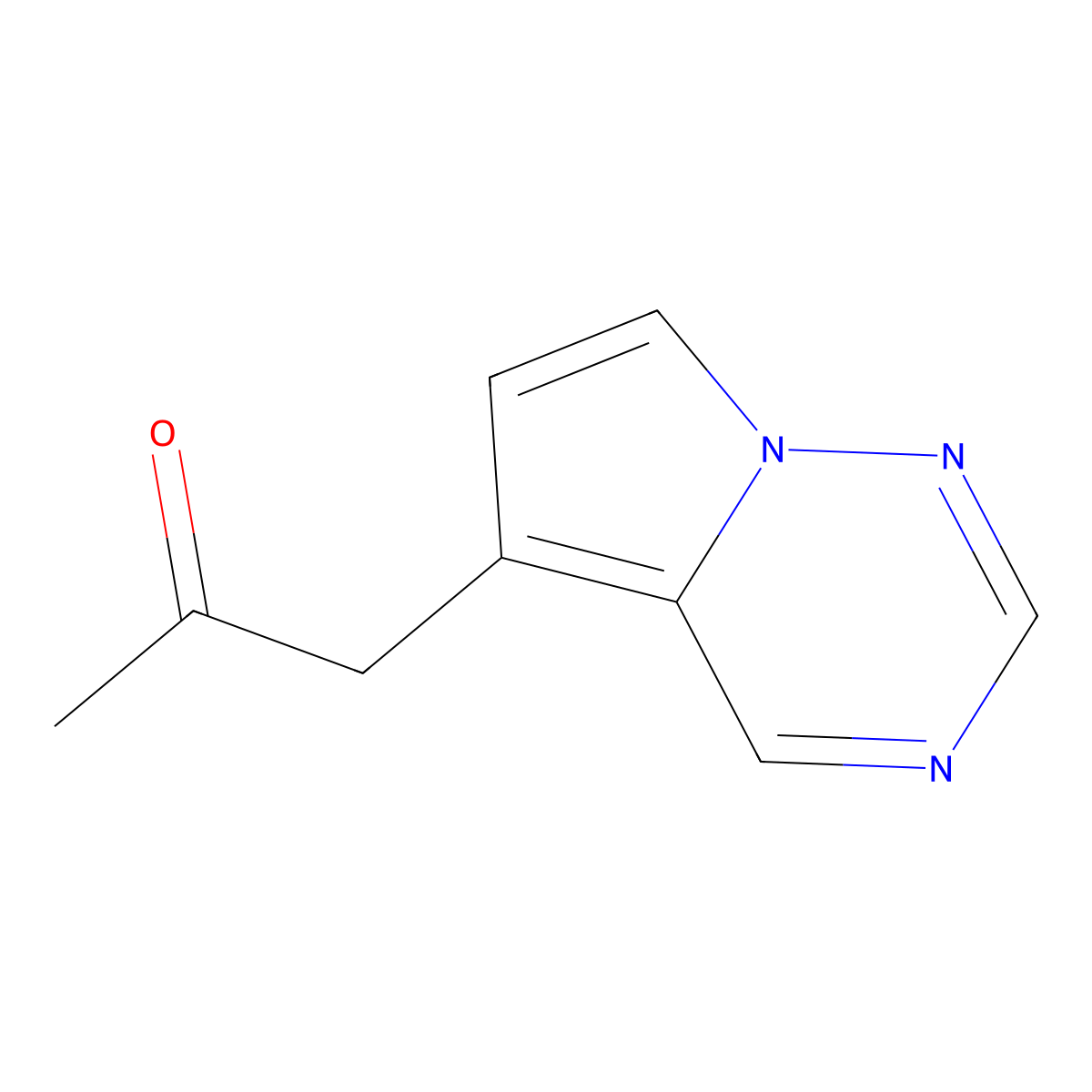 1-(Pyrrolo[2,1-f][1,2,4]triazin-5-yl)propan-2-one molecular structure, CAS 1516253-36-3