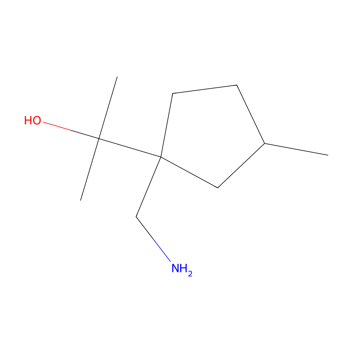 2-[1-(Aminomethyl)-3-methylcyclopentyl]propan-2-OL molecular structure, CAS 1516253-80-7