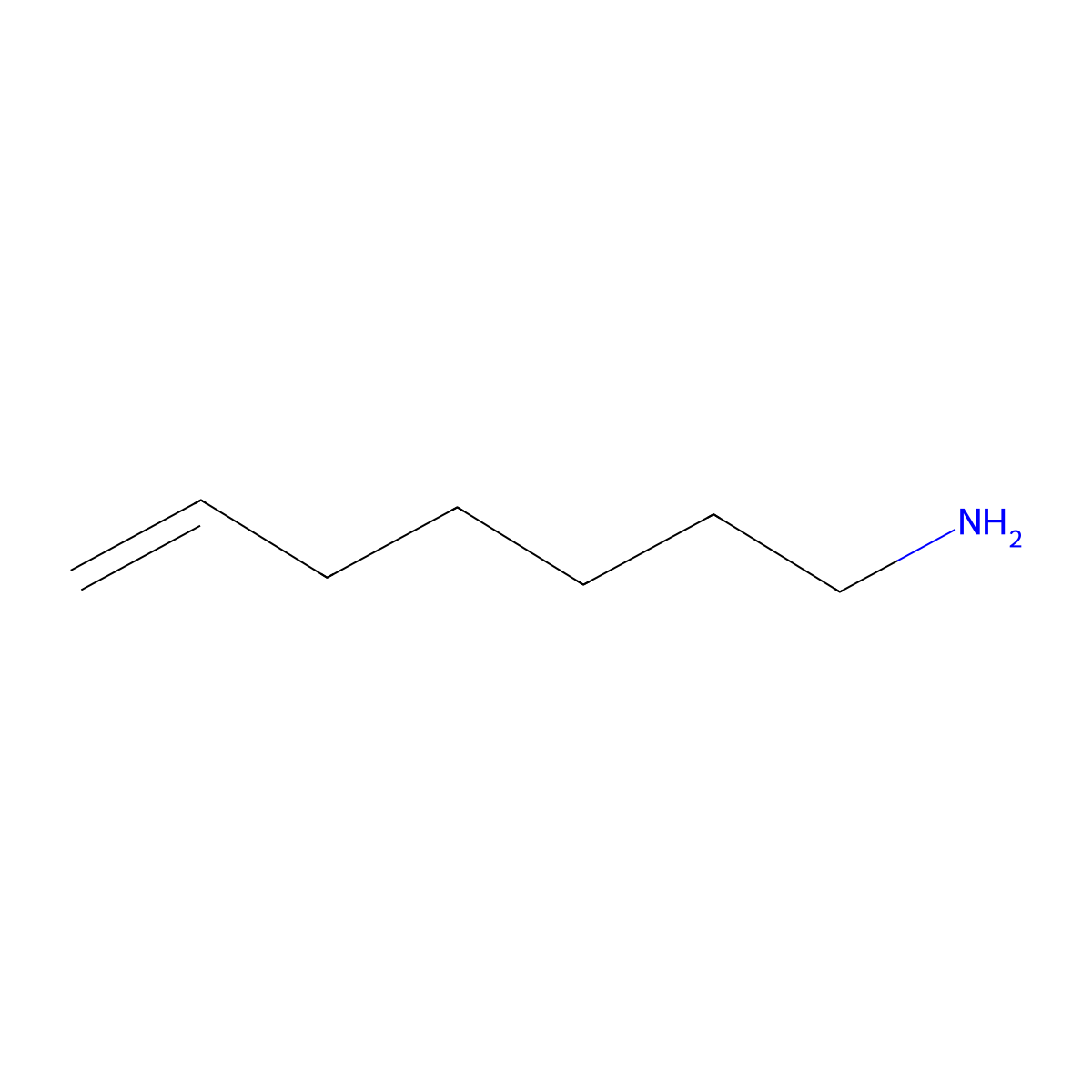 Hept-6-en-1-amine molecular structure, CAS 151626-26-5