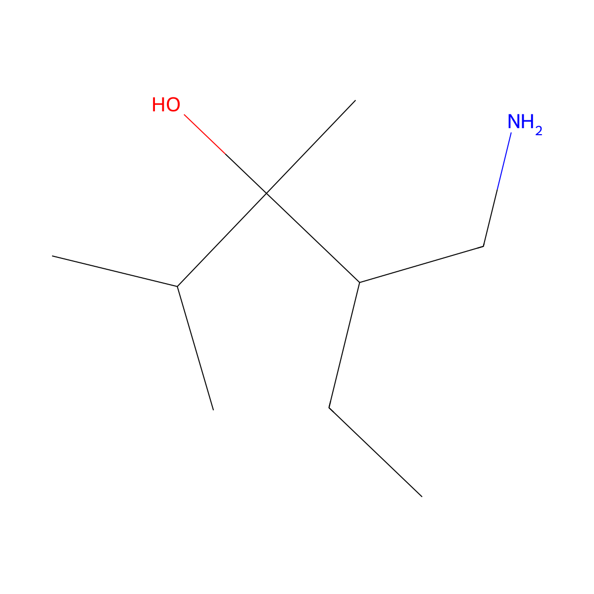 4-(Aminomethyl)-2,3-dimethylhexan-3-ol molecular structure, CAS 1516267-69-8