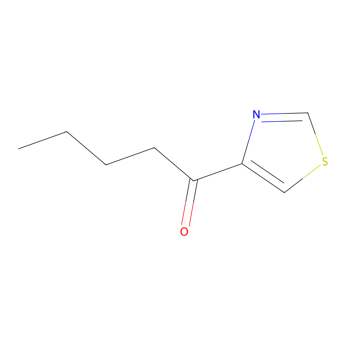 1-(1,3-Thiazol-4-yl)pentan-1-one molecular structure, CAS 1516291-66-9