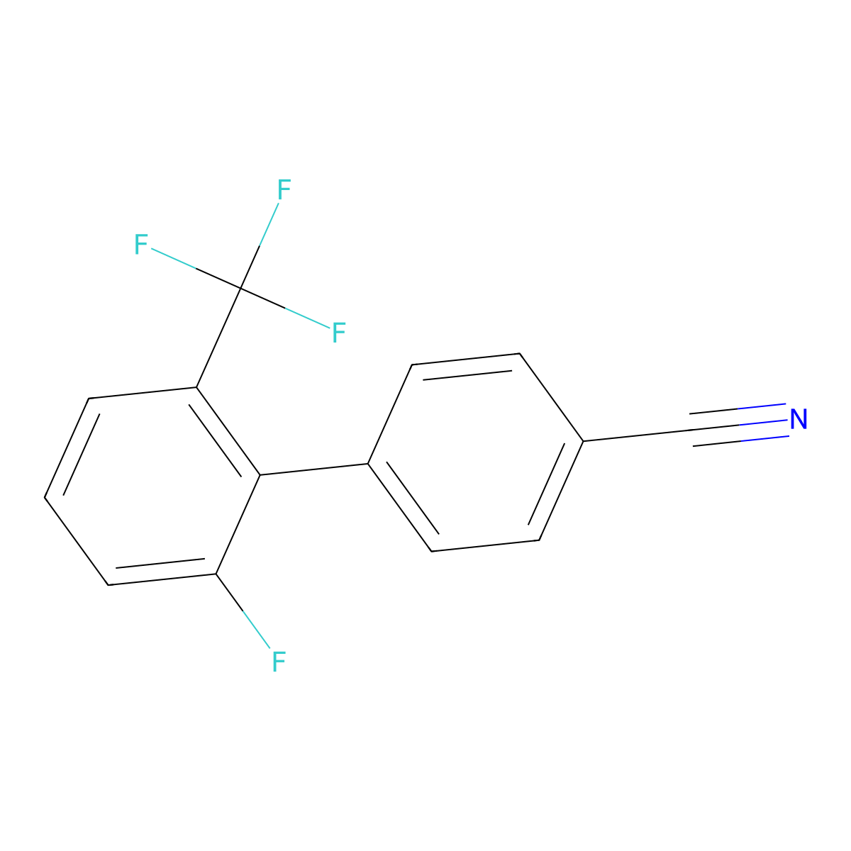 2'-Fluoro-6'-(trifluoromethyl)[1,1'-biphenyl]-4-carbonitrile molecular structure, CAS 1516320-66-3