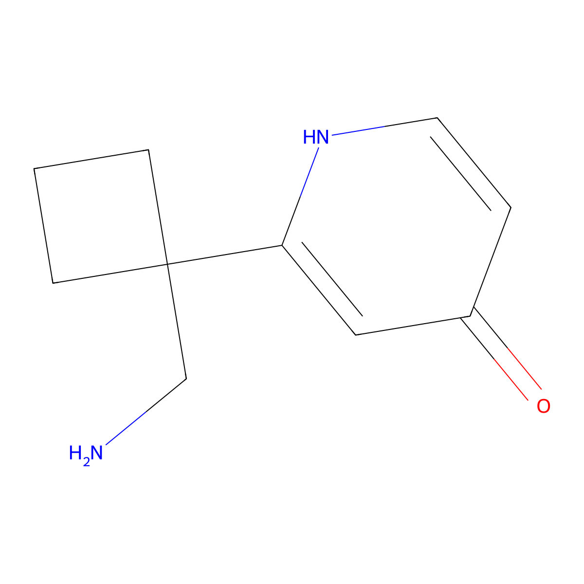 2-[1-(Aminomethyl)cyclobutyl]pyridin-4-ol molecular structure, CAS 1516325-93-1