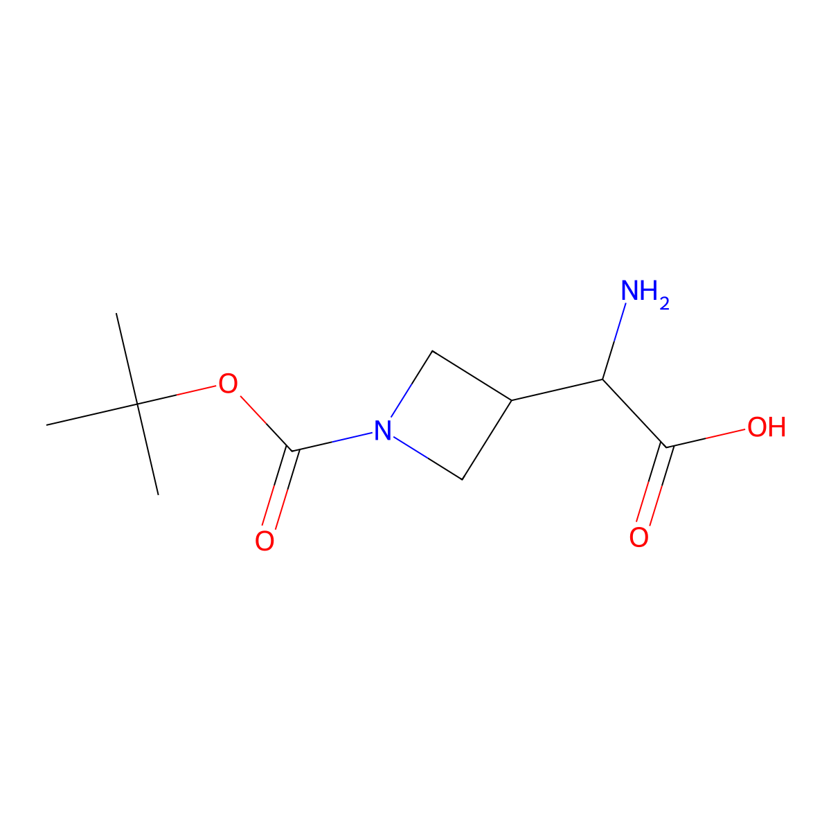 a-Amino-1-Boc-3-azetidineacetic acid molecular structure, CAS 1516345-36-0