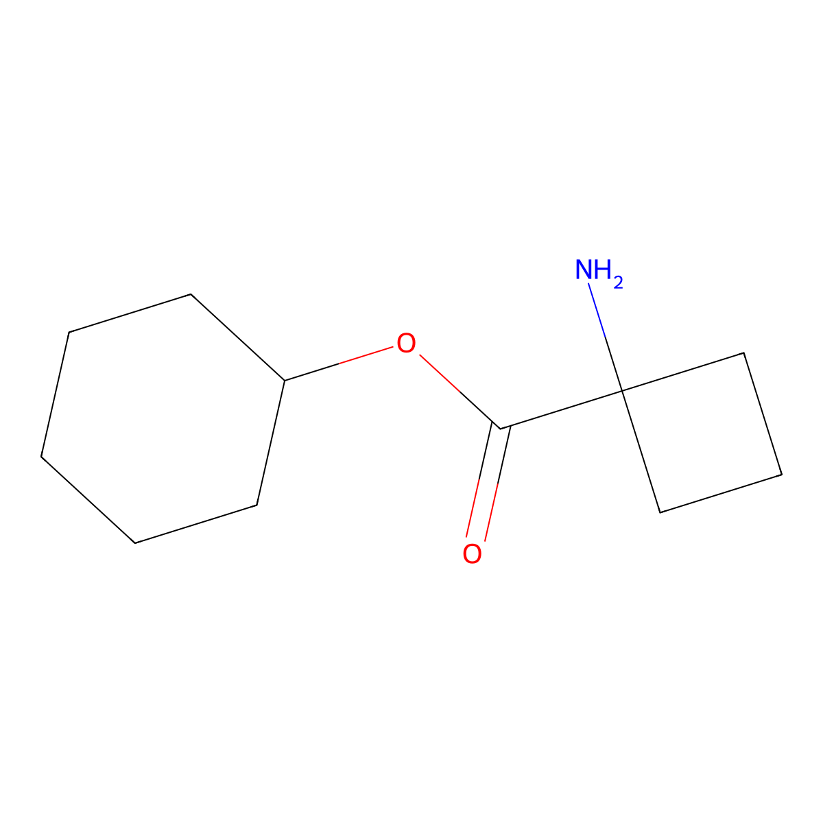 Cyclohexyl 1-aminocyclobutane-1-carboxylate molecular structure, CAS 1516348-88-1
