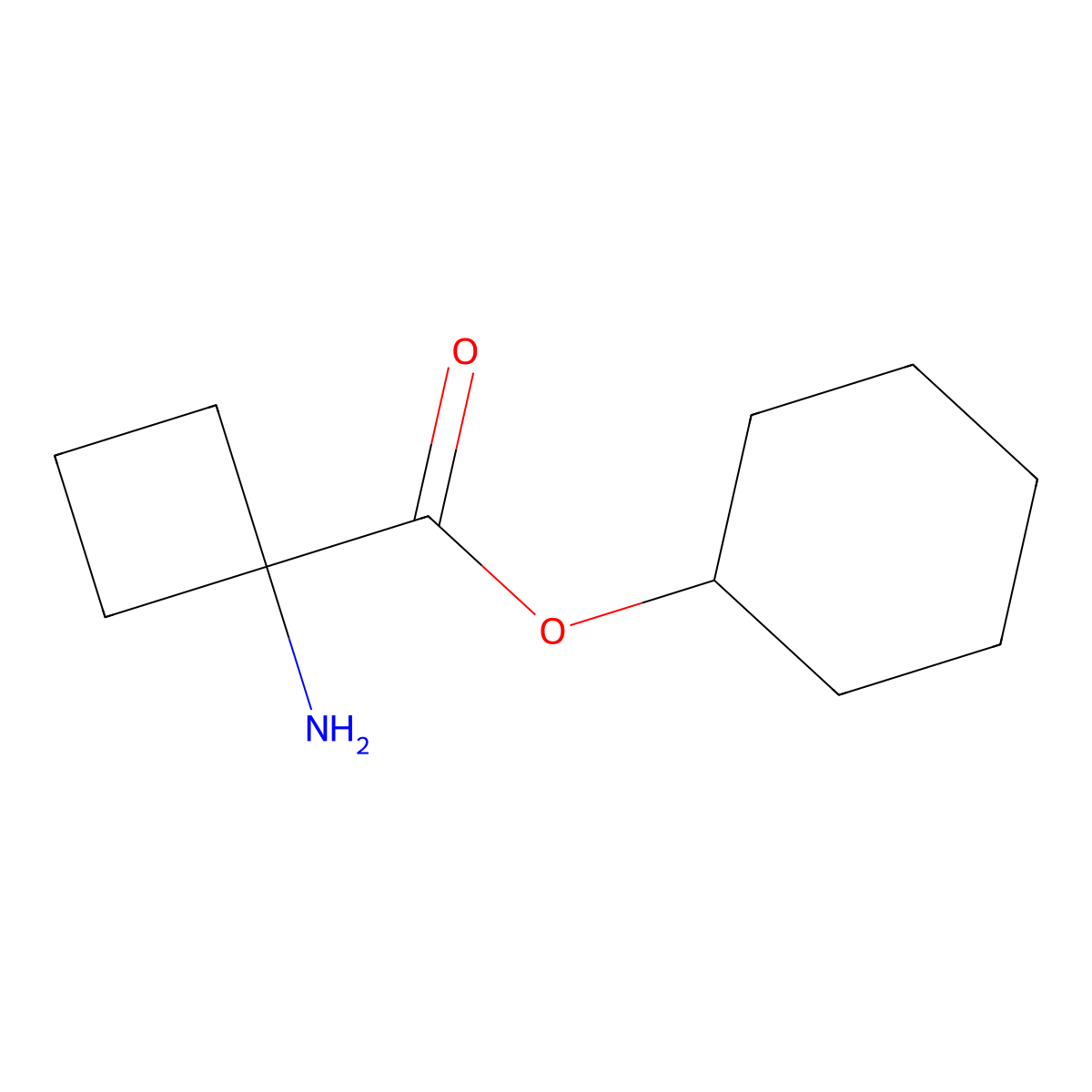 Cyclohexyl 1-aminocyclobutane-1-carboxylate molecular structure, CAS 1516348-88-1