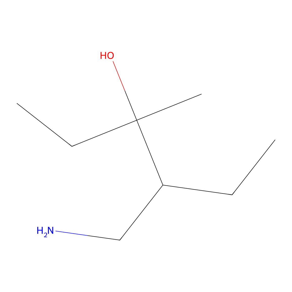 4-(Aminomethyl)-3-methylhexan-3-ol molecular structure, CAS 1516357-50-8