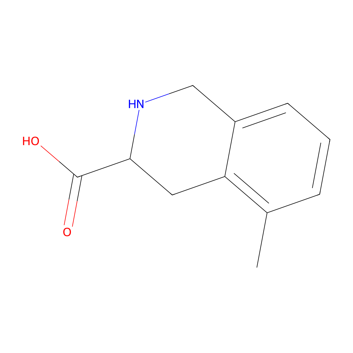 5-methyl-1,2,3,4-tetrahydroisoquinoline-3-carboxylic Acid molecular structure, CAS 151637-59-1