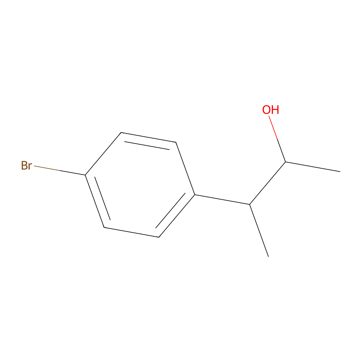3-(4-Bromophenyl)butan-2-ol molecular structure, CAS 1516375-23-7