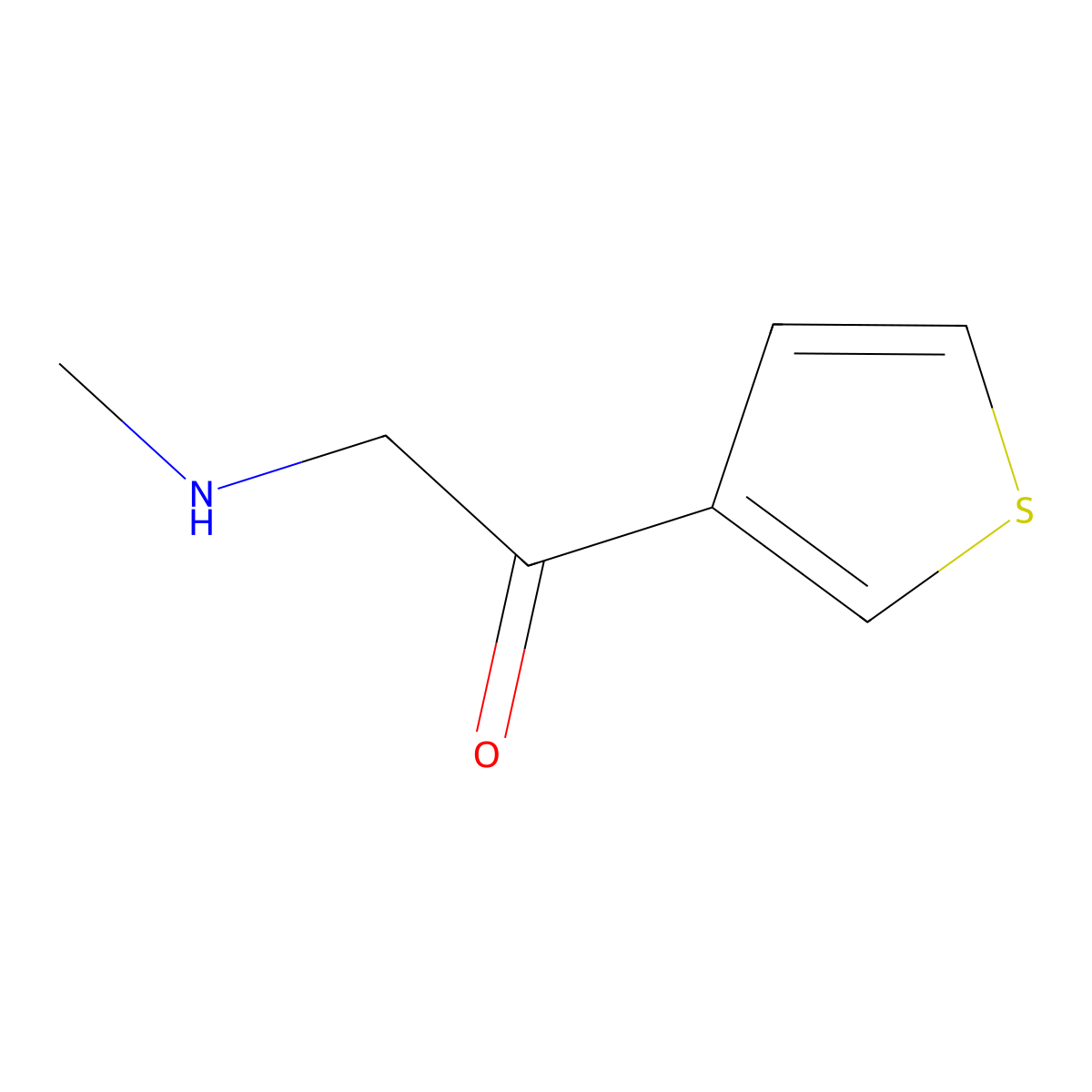 2-(Methylamino)-1-(thiophen-3-yl)ethan-1-one molecular structure, CAS 1516406-18-0