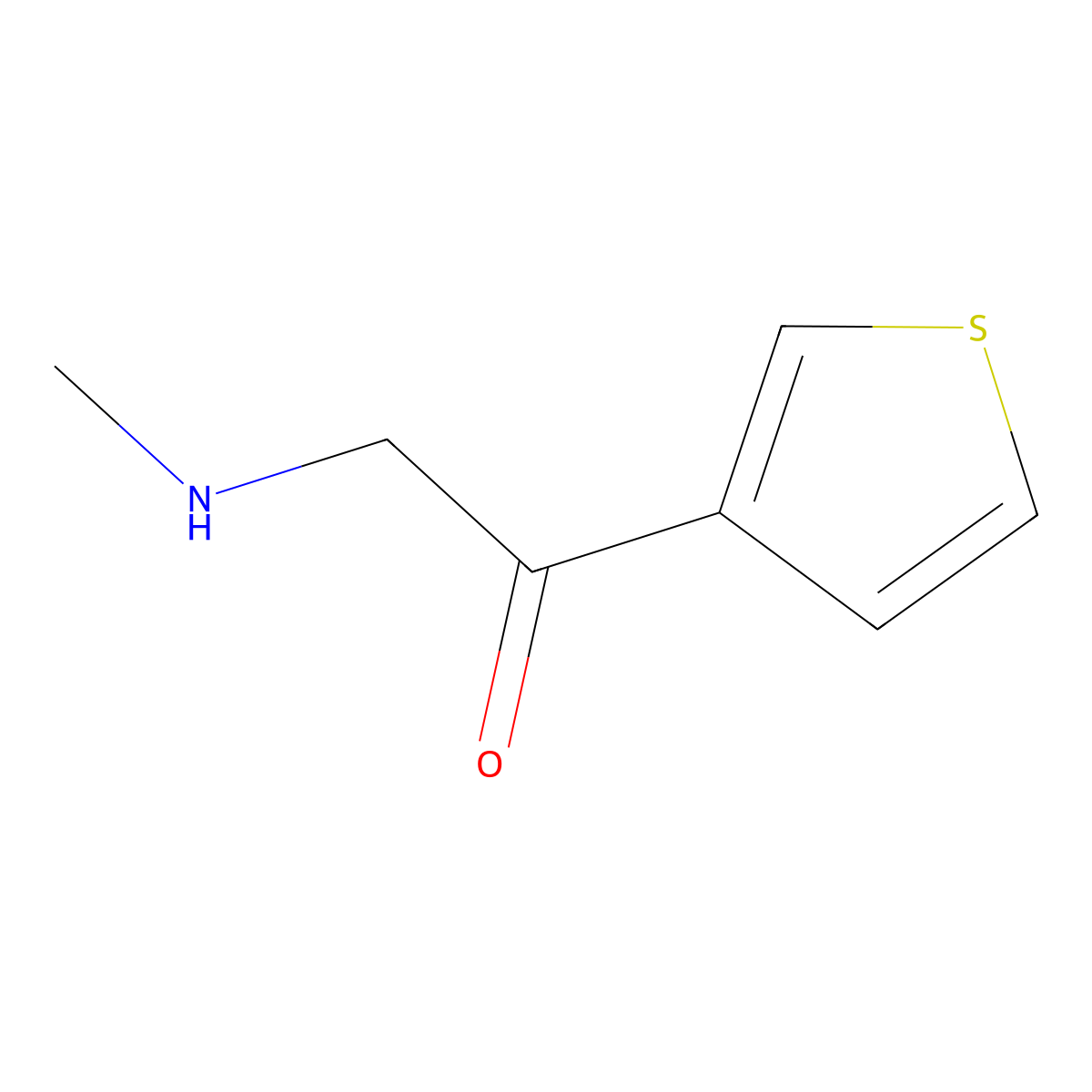 2-(Methylamino)-1-(thiophen-3-yl)ethan-1-one molecular structure, CAS 1516406-18-0