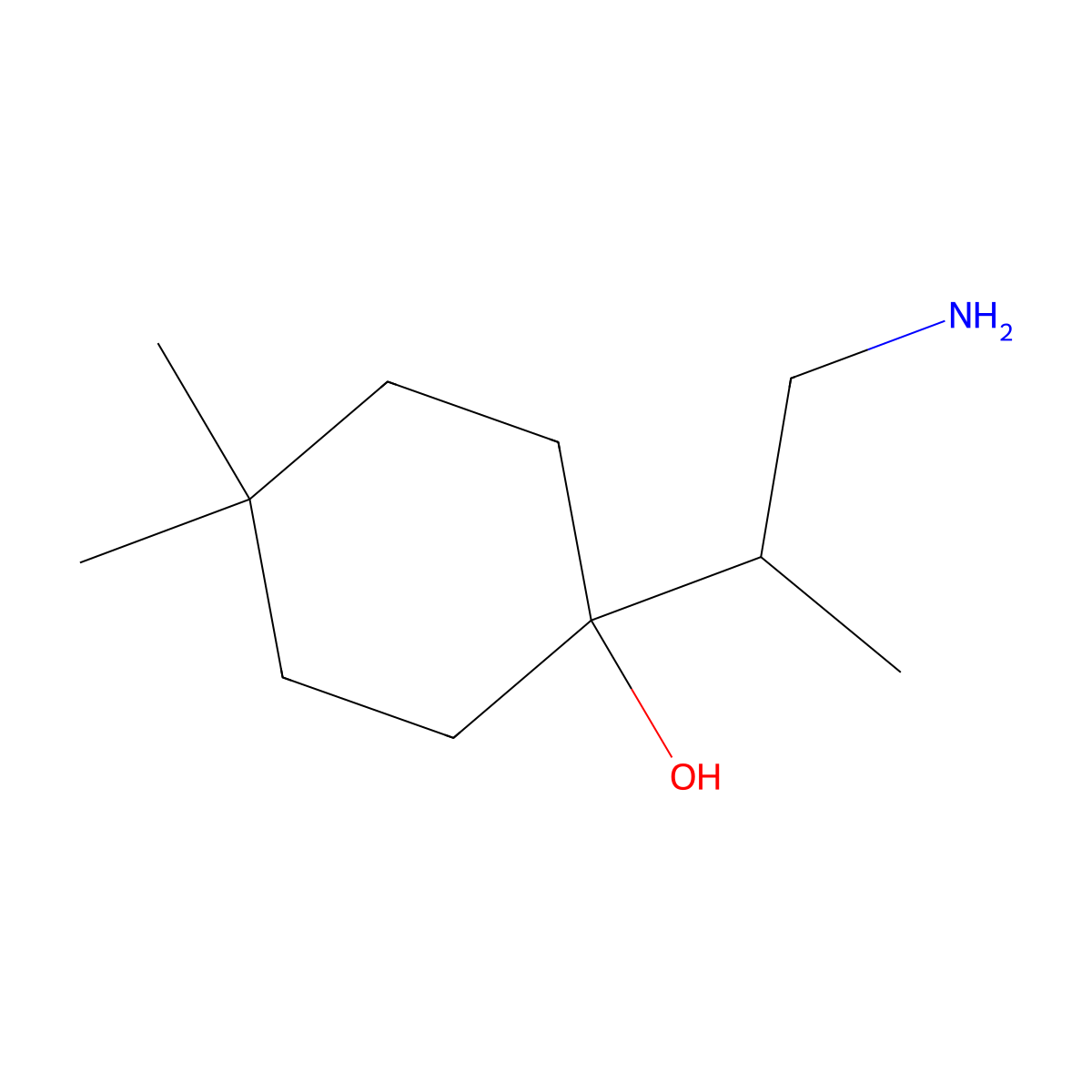 1-(1-Aminopropan-2-yl)-4,4-dimethylcyclohexan-1-ol molecular structure, CAS 1516411-43-0
