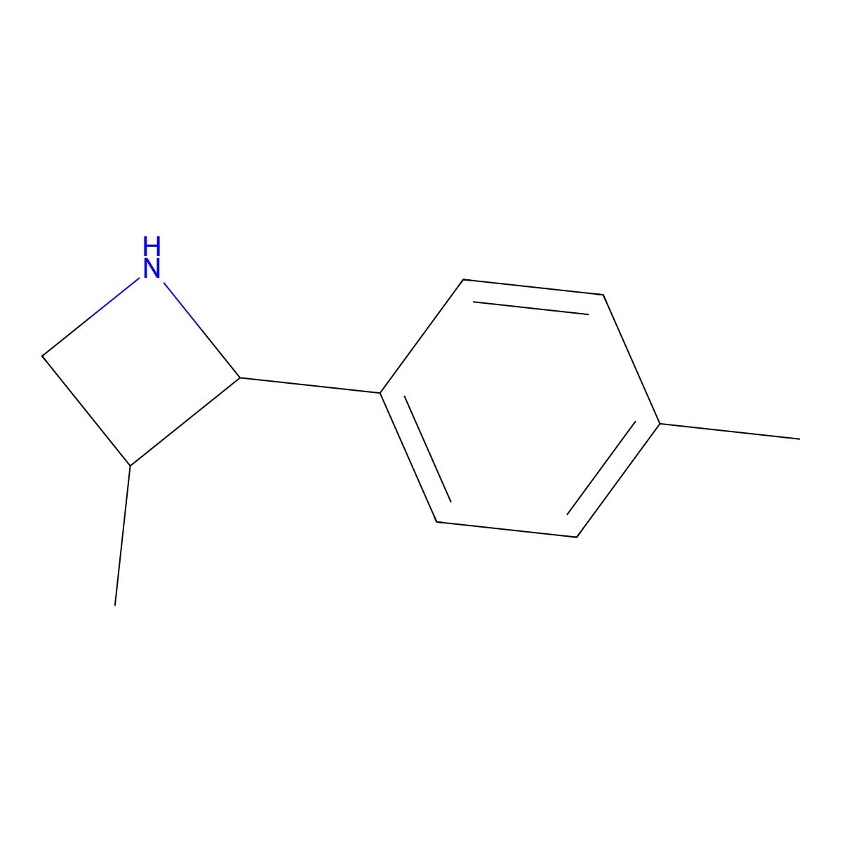 3-Methyl-2-(4-methylphenyl)azetidine molecular structure, CAS 1516416-81-1